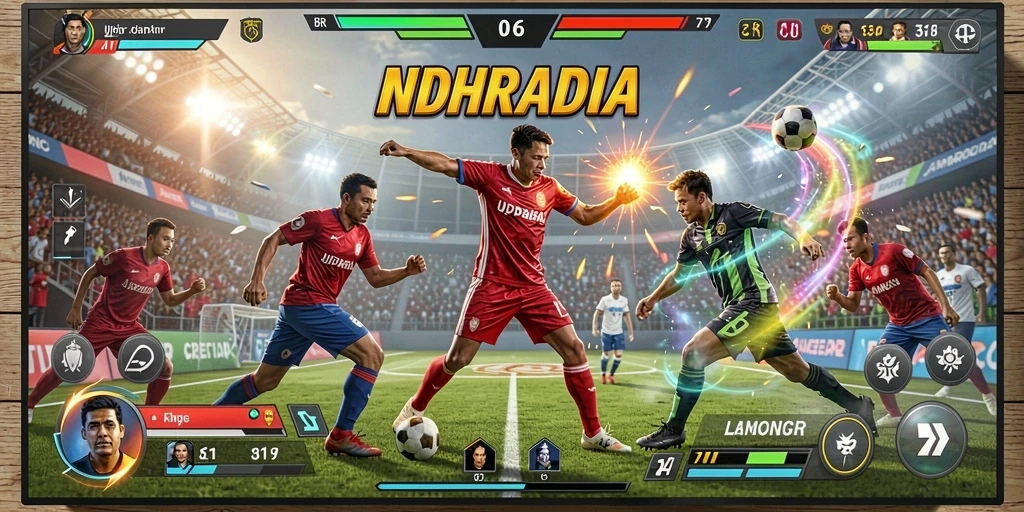 Tangkapan layar menunjukkan antarmuka utama aplikasi IDNSCORE.