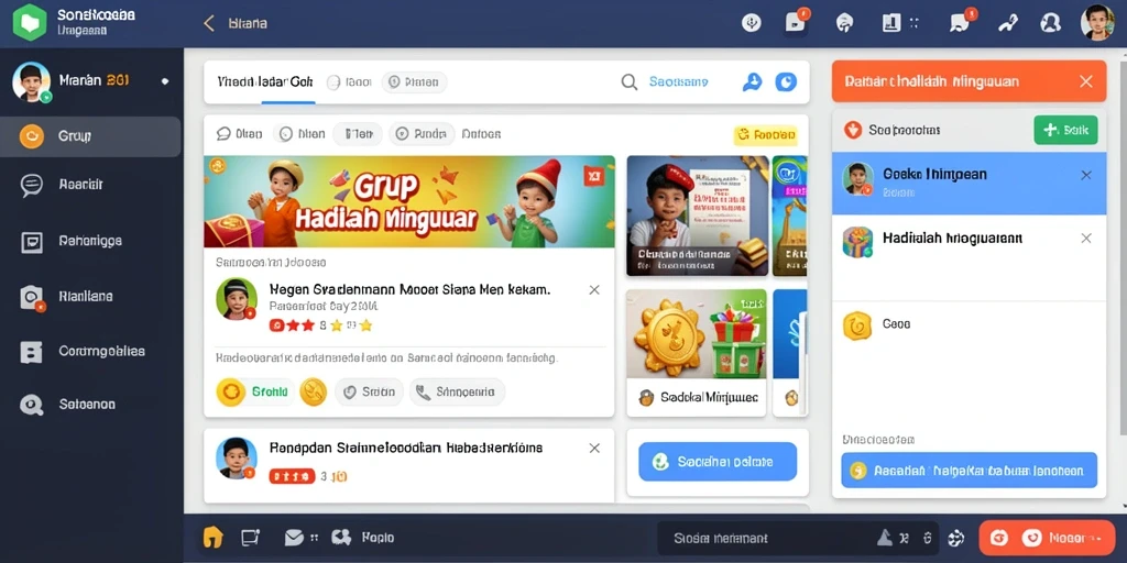 Screenshot menunjukkan antarmuka pengguna yang menarik dan modern.