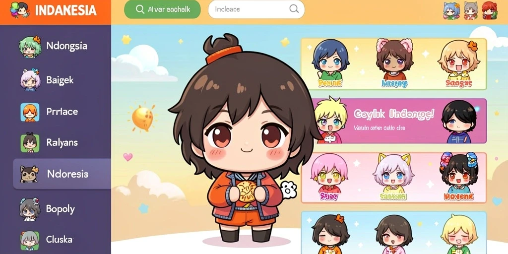 Tampilan utama game dengan navigasi yang mudah.