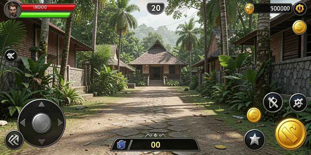 Screenshot menunjukkan antarmuka game yang menarik.