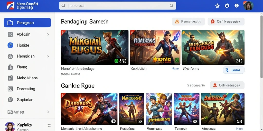 Tampilan menu utama yang menarik dan mudah dinavigasi.