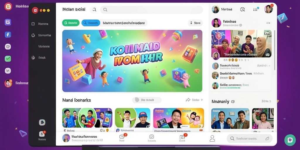 Tampilan antarmuka utama dengan karakter pilihan.