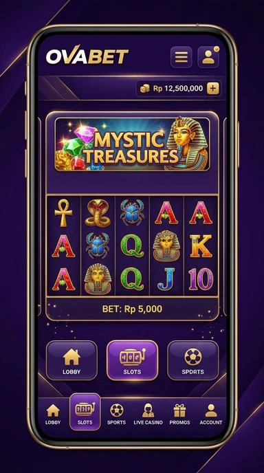 Cuplikan layar menu unduhan ovabet untuk perangkat Android